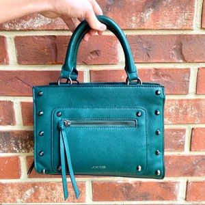 Joe’s Jeans Handbag Dark Green Gunmetal Top Handle Purse